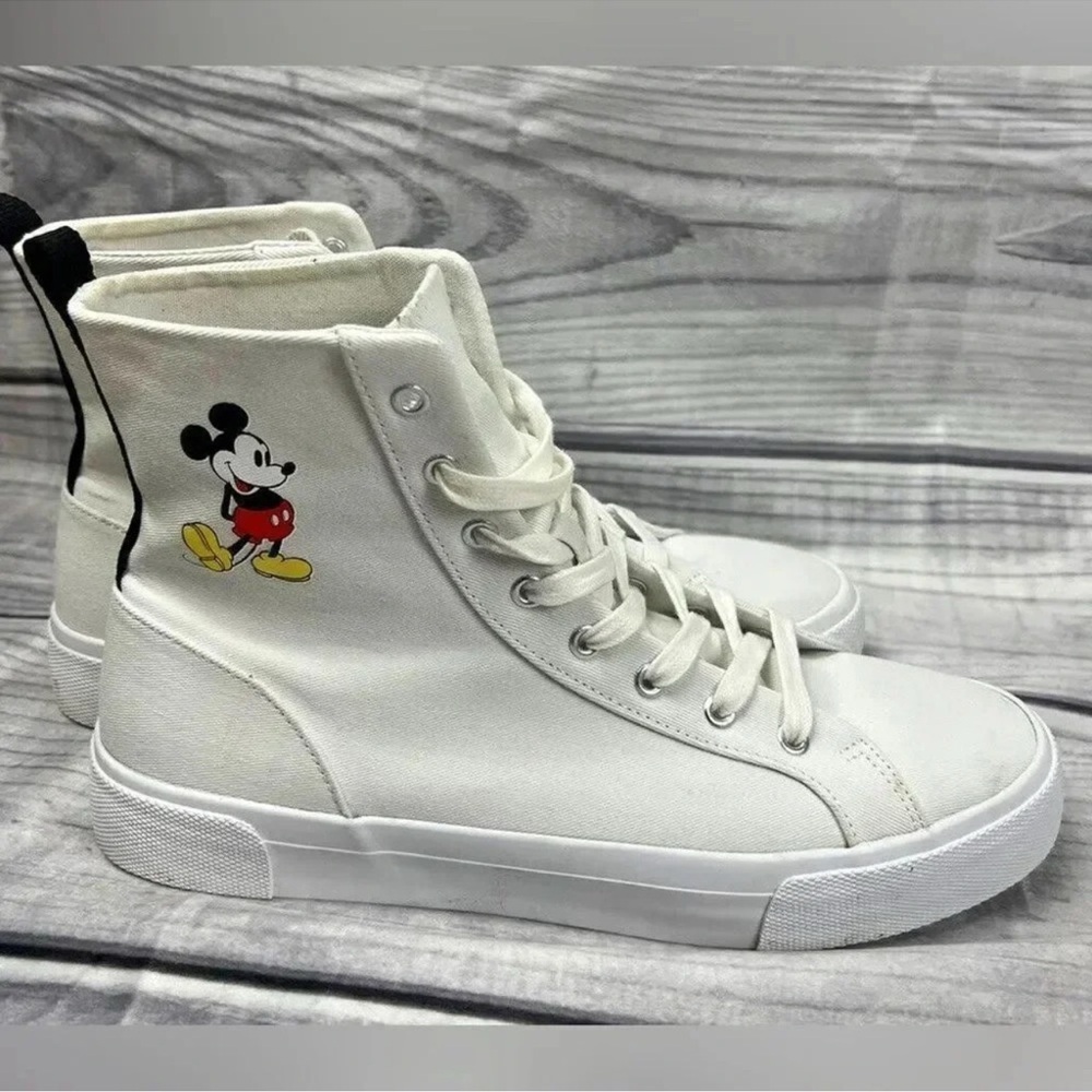 Zara Disney Mickey Mouse High Top Canvas Sneakers In Pristine Condition 37 size - Picture 6 of 7